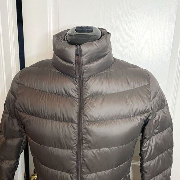Uniqlo Down Feather Quilted Puffer Lightweight Packable Zip Pocket Winter Coat - Picture 7 of 14